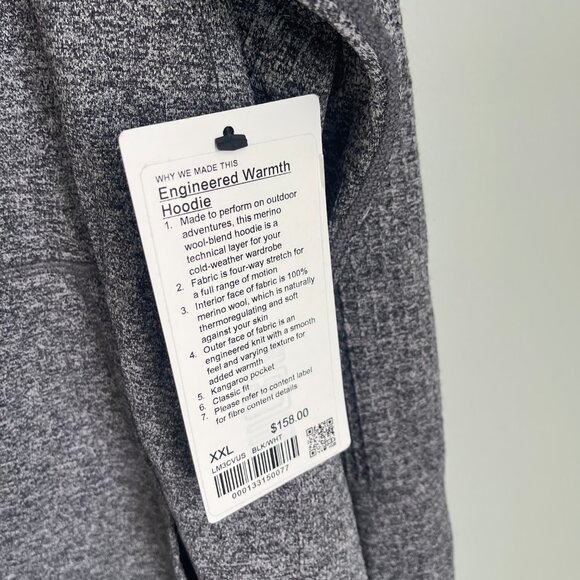 New Lululemon Engineered Warmth Long-Sleeve Hoodie - Picture 6 of 6